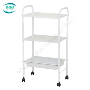 Carrinho Auxiliar com 2 Tampos e 1 Bandeja - K-CX22